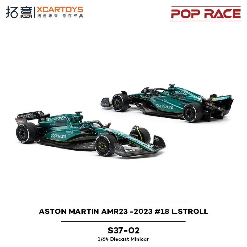

POPRACE1:64 Aston Martin AMR23-18Stroll alloy supercar ornament model