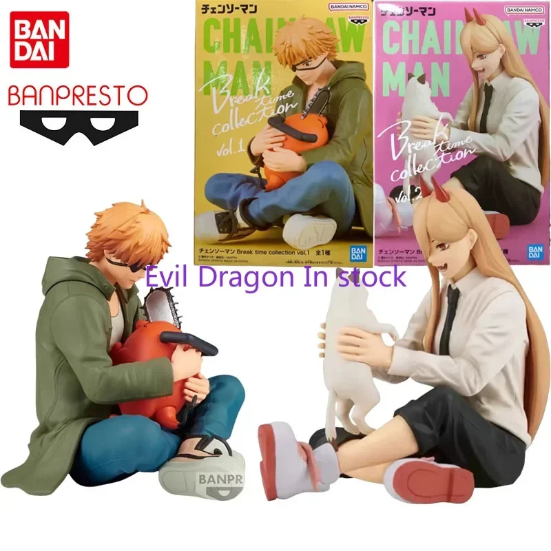 Bandai Echt Chainsaw Man Anime Figuur Denji Power Action Figure Speelgoed voor Jongens Meisjes Kinderen Kerstcadeau Collectible Model