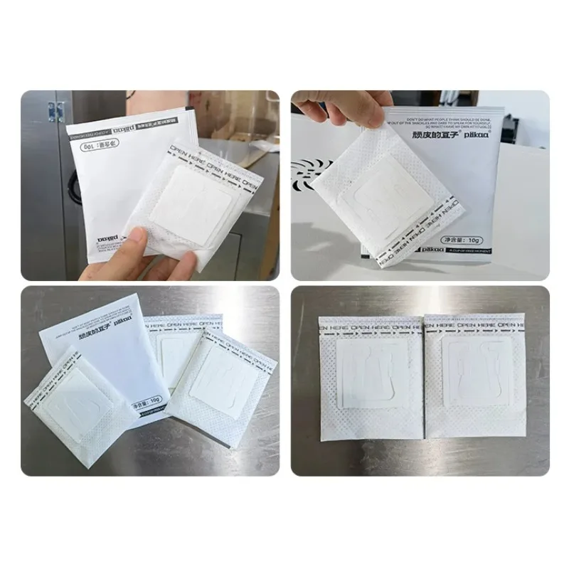 Automatic Premade Bag Four Side Seal Zipper Doypack Pouch Hanging Ear Drip Coffee Powder Filter Bag Packing Machine