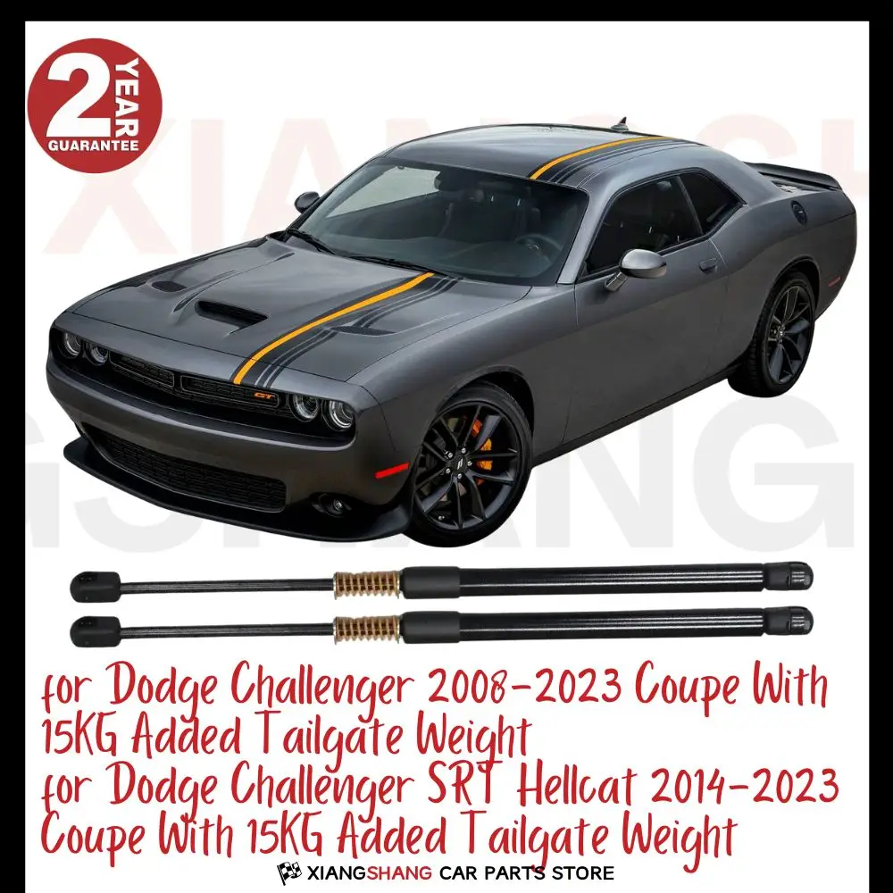 

2pcs Rear Tailgate Damper for Dodge Challenger 2008-2023 Coupe With 15KG Added WITH SPRING Trunk Boot Gas Charged Gas Struts