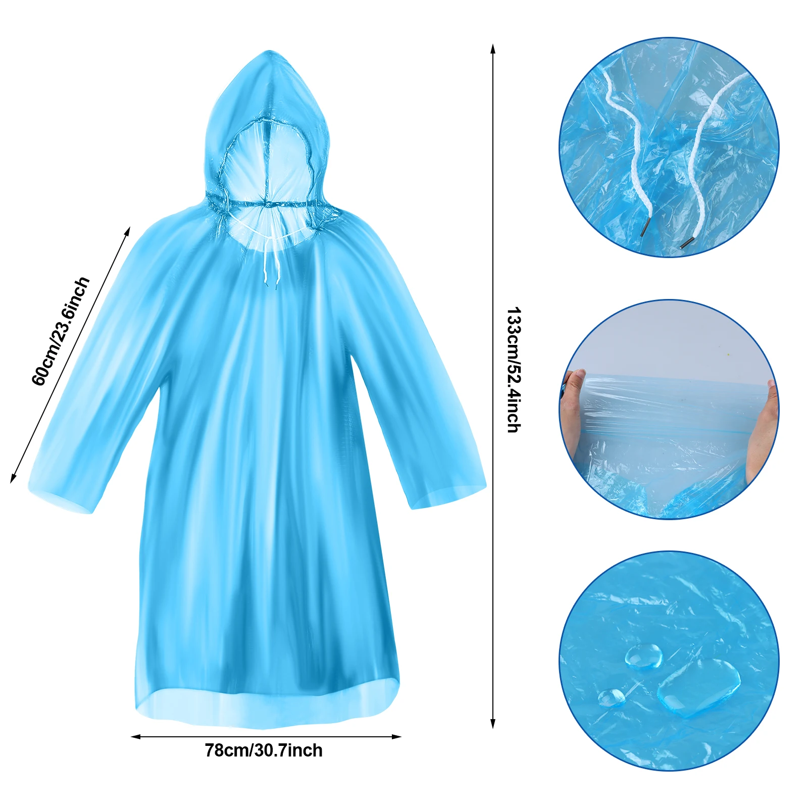 Adult Raincoats Disposable Raincoat Ball Easy Carry Keyring Ball Raincoat