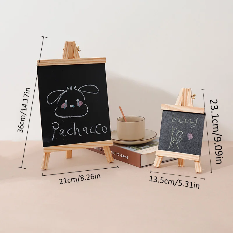 Multisize Collapsible Wooden Boards Practical Drawing Blackboard Durable Black Chalk Writing Supplies Pine Wood Easel for Kids