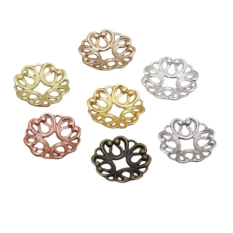 

BoYuTe (100 Pieces/Lot) 20MM Metal Brass Flower Filigree Findings Diy Hand Made Jewelry Accessories