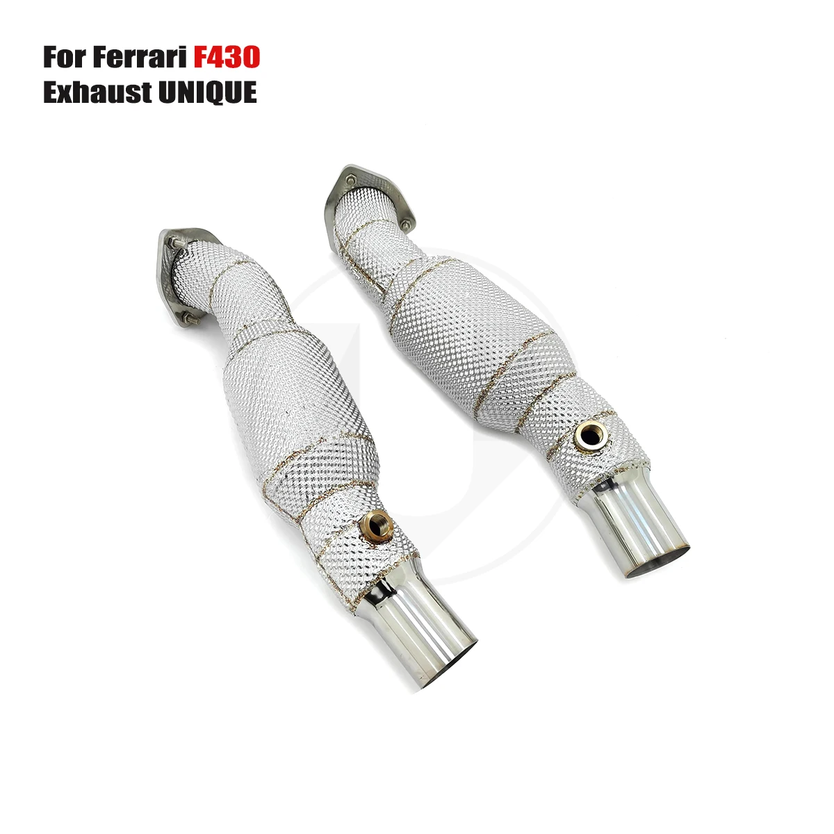 

UNIQUE Designs 2005-2008 Ferrari F430 4.3L ss304 stainless steel sports with heat shield metal catalytic Downpipe