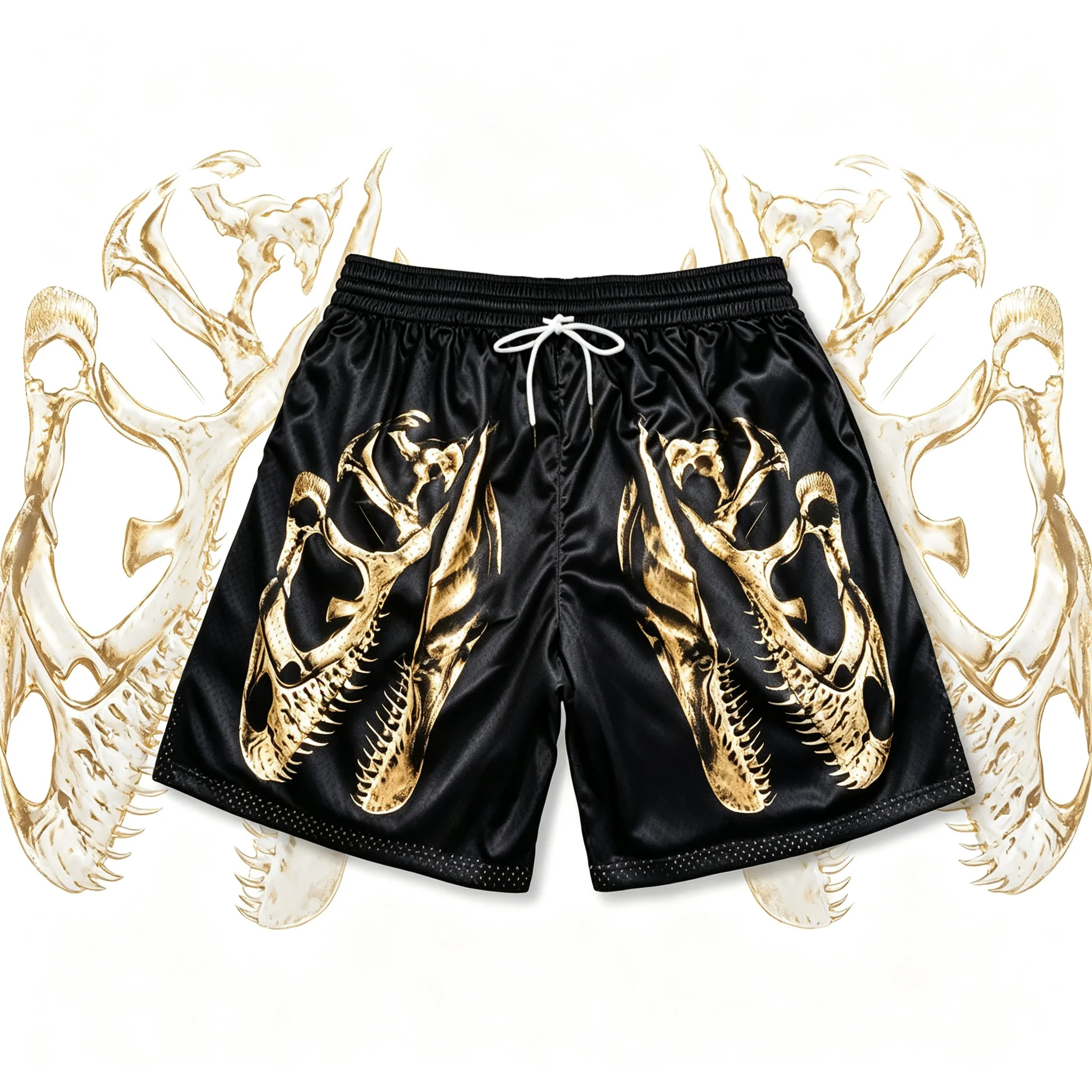 Overlord Dragon Skull Pattern Print Basketball Shorts Street Loose Casual Outdoor Quick Drying Trend Thin Vacation Shorts Moto