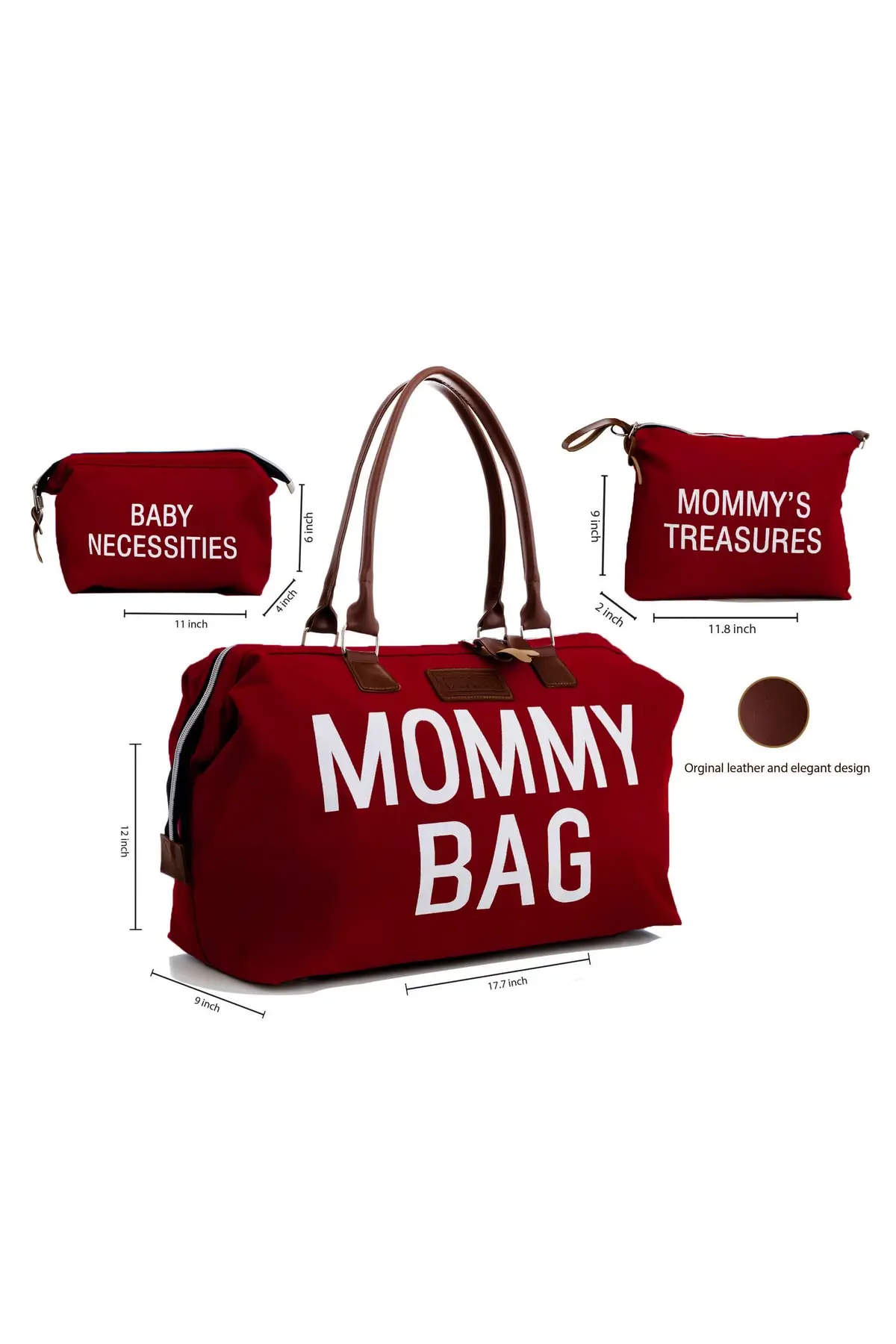 DOLBOVI Mommy Bag hanger Set Hospital Bag with 3-piece organizer