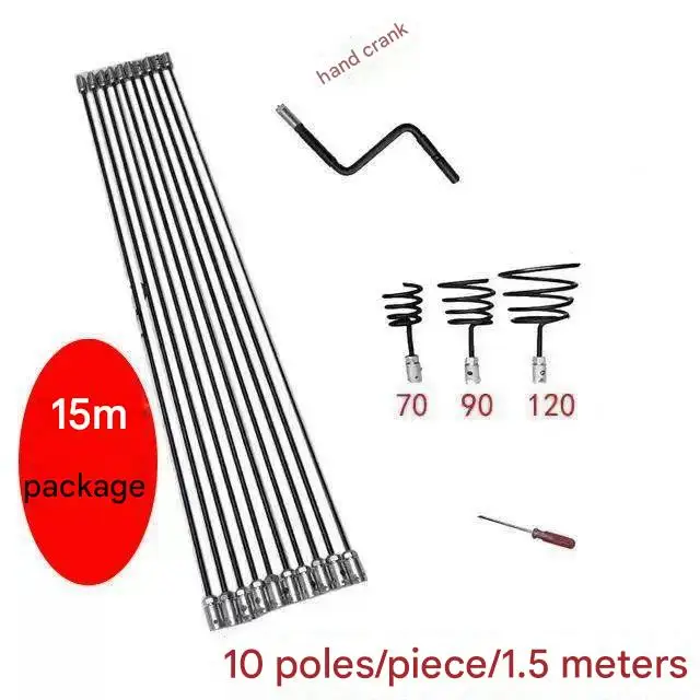 Eco-friendly Outdoor Steel Machine Pipe Straightening Bars Hand-Cranked Dredging Rod For Large Commercial Laundry Equipment