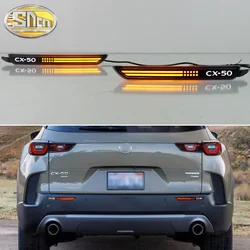 For Mazda CX-50 CX50 2022 2023 3-in-1 Functions 12V LED Bumper Light Rear Fog Lamp Brake Light Dynamic Turn Signal Reflector