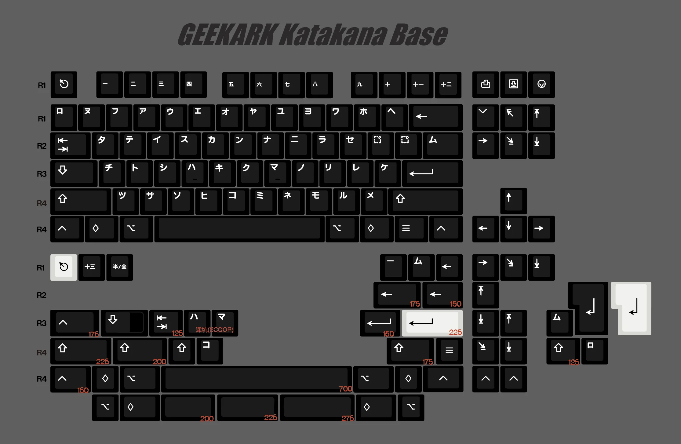 Geekark Katana Japi WOB Mechanical Keyboard PBT Dye Sublimation Cherry Profile Keycaps