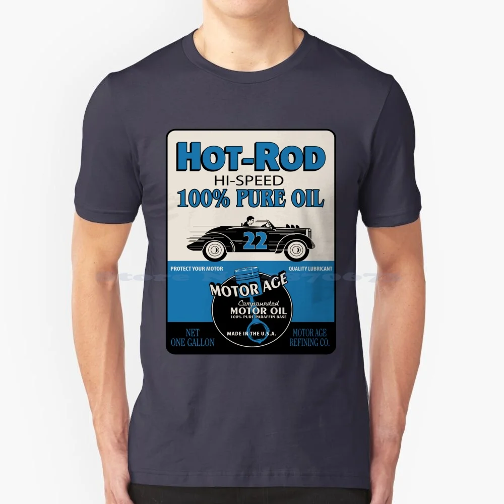 Motor Age Hot Rod Oil T Shirt 100% Cotton Tee Motor Age Hot Rod Oil Vintage Hot Rod Oil Vintage Oil