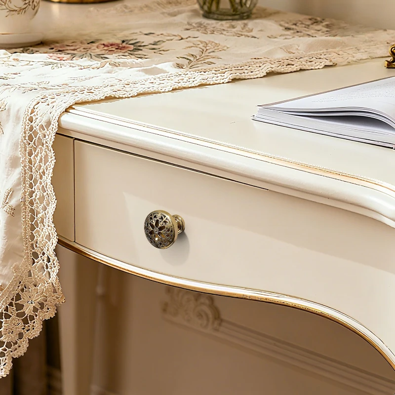 

Brass Furniture European Retro Light Luxury Drawer Single Hole Small Classical Cabinet Shoe Cabinet Wardrobe Door Handle
