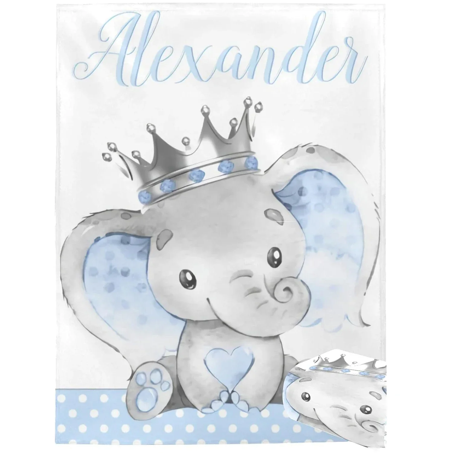 Personalized Name Customized Flange Plush Blanket Girl and Boy Gift Super Newborn Blanket Air Conditioning Blanket