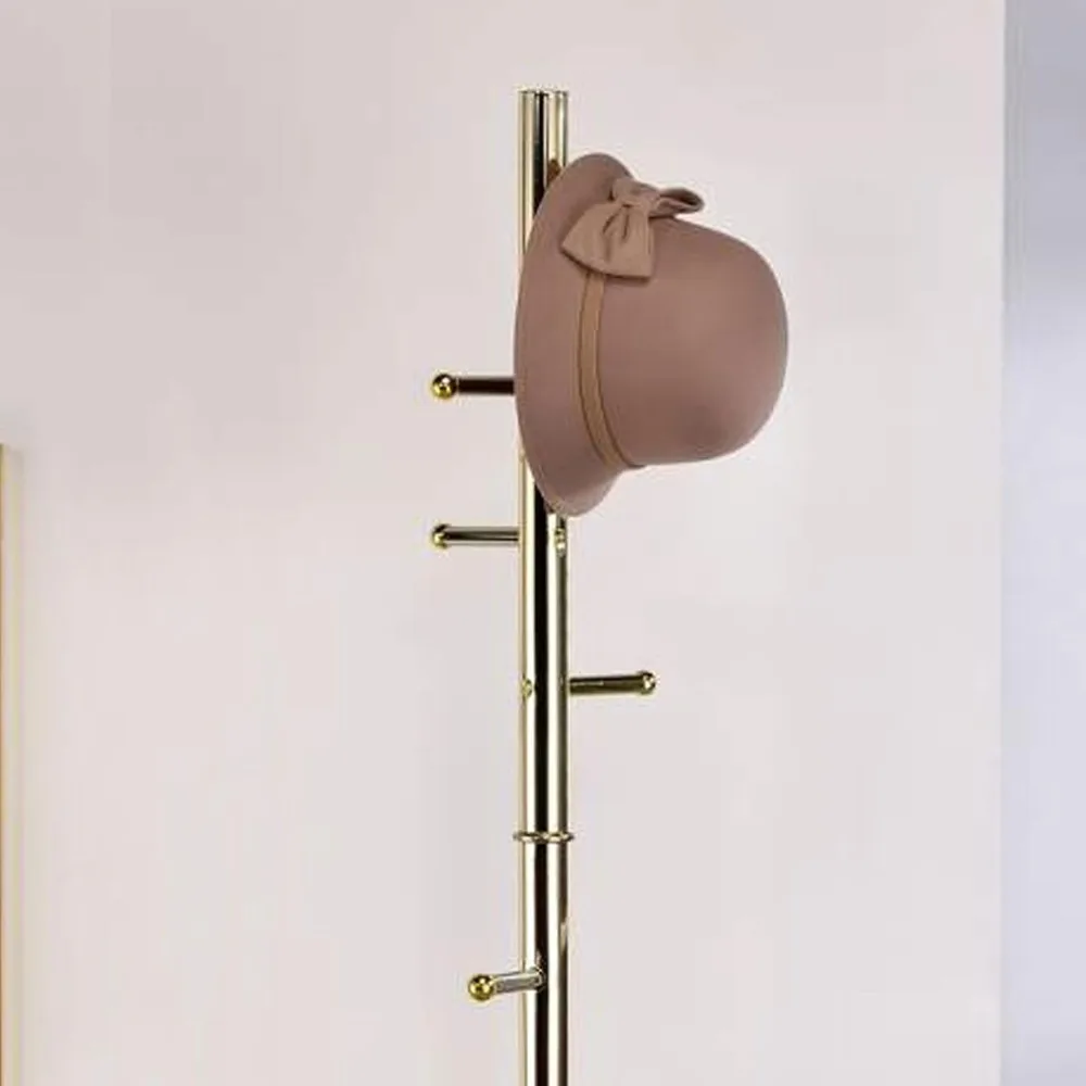 معطف شجرة بمدخل 8 خطاف وحامل حامل للقبعة، لمسة نهائية من النحاس #2