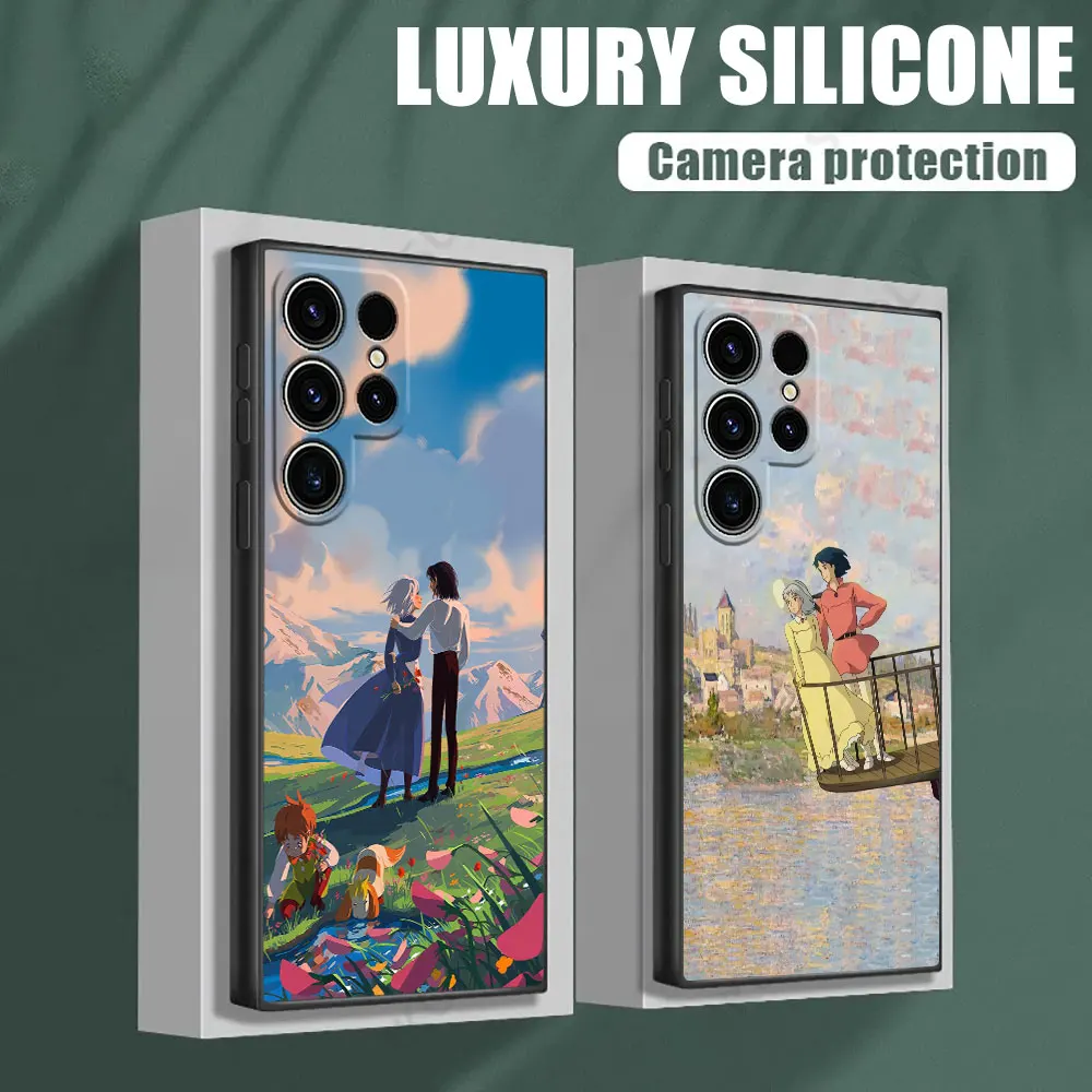 

Castle Anime Miyazakis S25 Ultra Case For Samsung Galaxy S25 S24 S23 S20 S21 FE S22 Ultra S10 Plus 5G Cases Soft Phone Cover