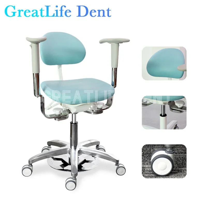 

GreatLife Dent Adjustable Dentist Seat Laboratory Equipment Instrument Comprehensive Treatment Dental Chair Equipment Supplies
