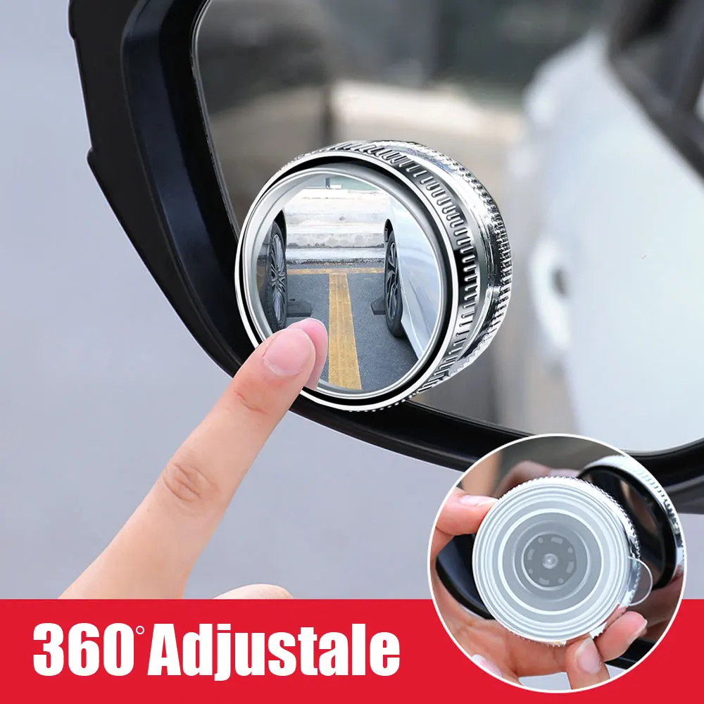 Car 360 Degree Rotating Reversing Rearview Mirror Small Circular Mirror Blind Spot Mirror Suction Cup Type Ultra High Definition