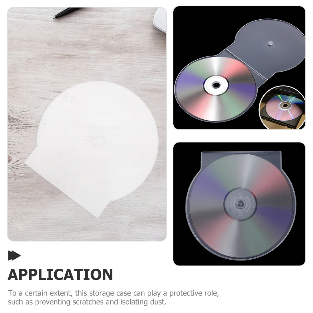 

50pcs CD Box Transparent Plastic Storage Cases for DVDs Single DVD Holder Clear Jewel Case Portable Organizer Bracket