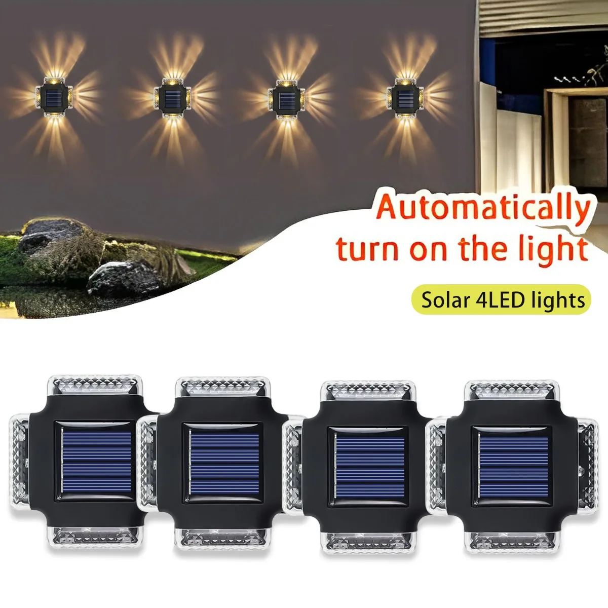 

Outdoor LED Solar Wall Lamp Up and Down Luminous Waterproof Lighting Garden Decoration Stairs Fence Solar Sunlight Light Lamps