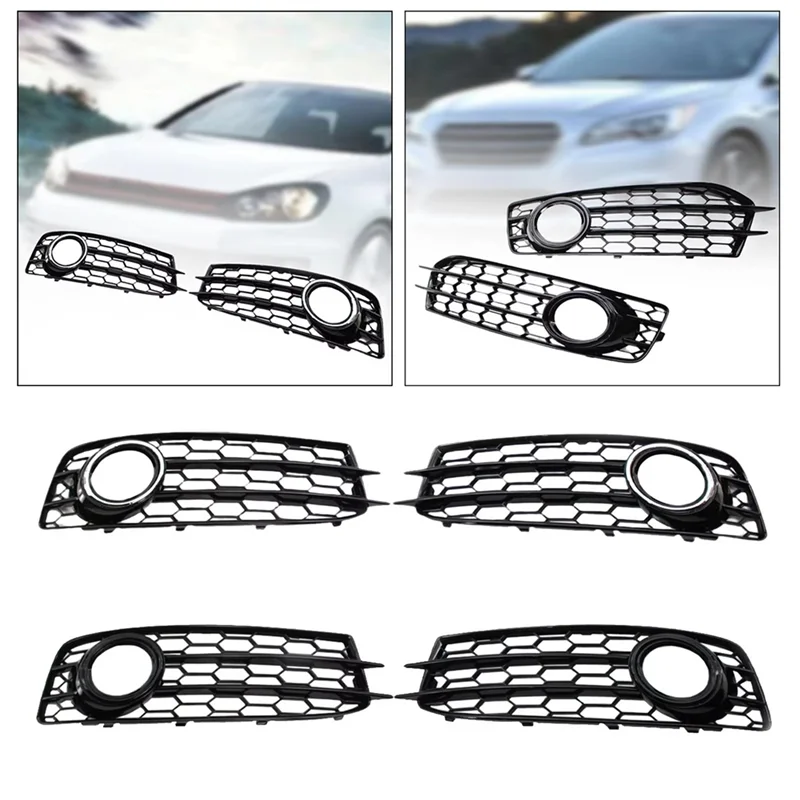 R4-Frontstoßstange Nebelscheinwerferabdeckung Racing Grille für A3 Sport 2008–2012 8P0807682M 8P0807681M 8P0807681Q