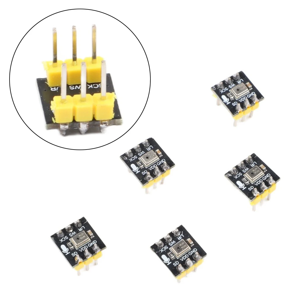 For INMP441 Omnidirectional Mic Module 24 Bit I2S Interface Low Power Consumption Voice Recognition Sensor 5 Pack Electronic Par