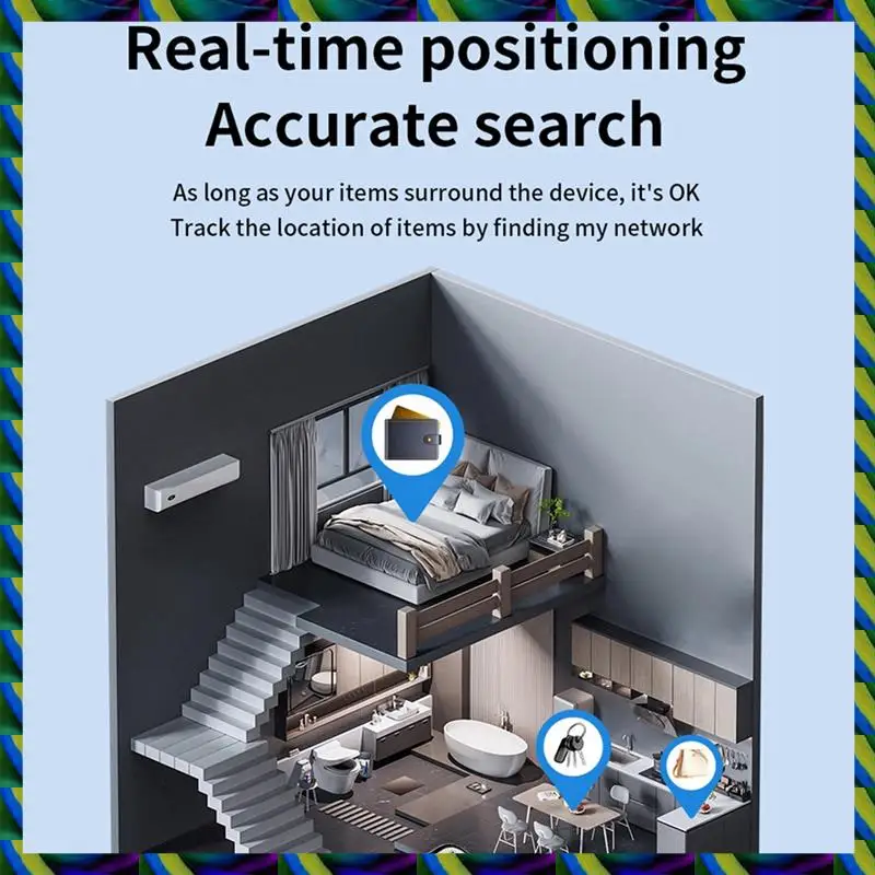 Ежедневный Bluetooth-локатор для отслеживания домашних животных, умный локатор против потери для устройства Find My Airtag Anti-Lost, черный