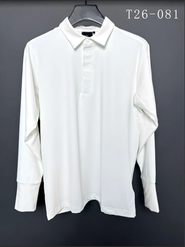 2026 autumn and winter new golf clothing , Men long-sleeved sports sweat-wicking golf top casual outdoor brand golf shirt