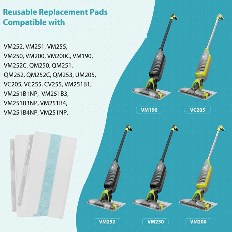 A06I 28 Pack Disposable Replacement Mop Pad Refills Compatible For Shark Vacmop VM252 VM251 VM250 VM200 VM190