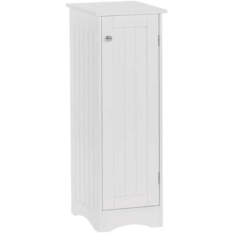 Ashland Slim Linen Cabinet - White - Narrow Storage Cabinet for Bathroom Slim Storage