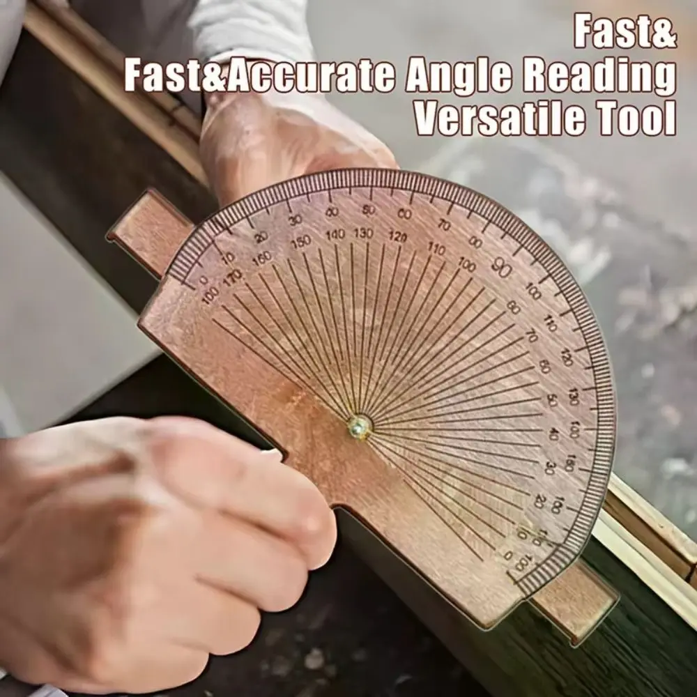 

Exquisite Handcrafted Precision Angle Finder Accurate Measurement Precision Angle Detector Wooden Degree Tool Wooden Engraved
