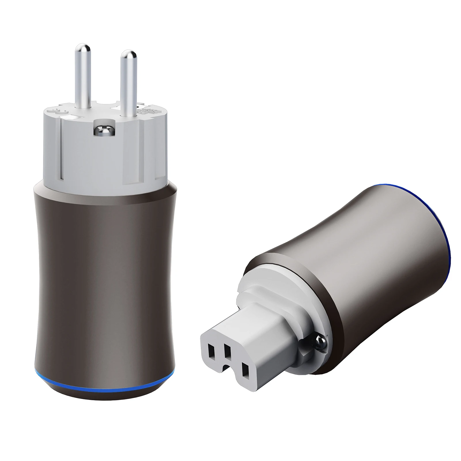 Plugue de alimentação de prata pura Monosaudio Hi-End CRYO -196 ° C UE EUA Schuko Power plug Conector de alimentação de prata sólida de alta pureza