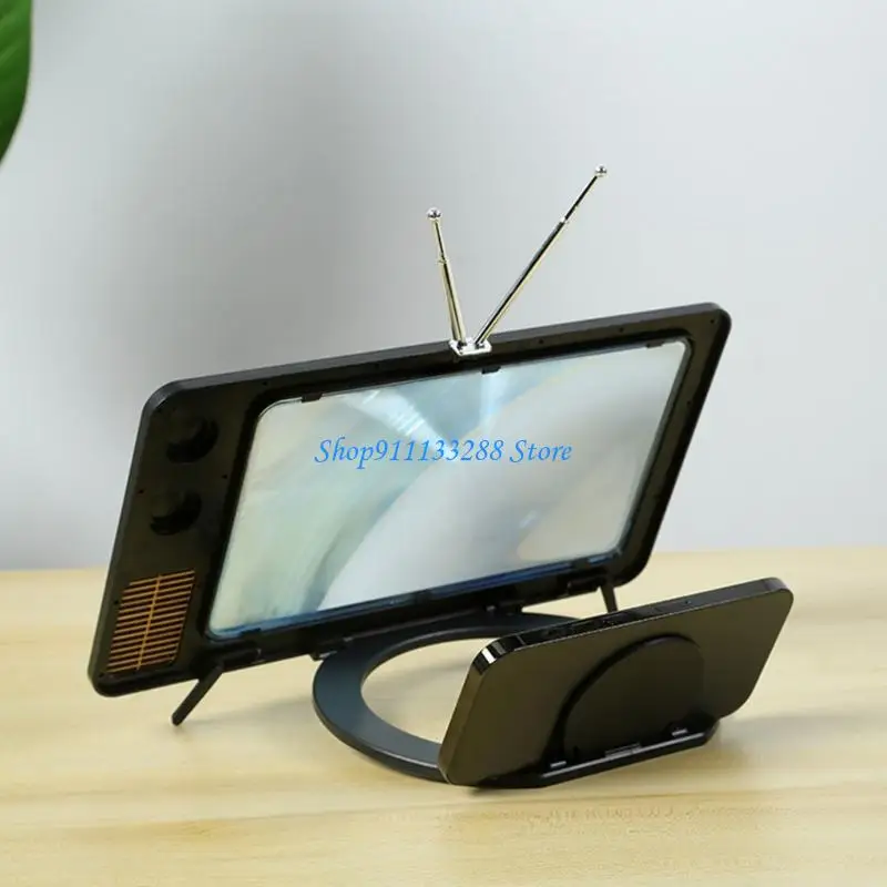 G88D Portable Plastic Screen Enlarger with Not Slip Plastic Slot 12 Inches Wide Viewing for Smartphones Gift