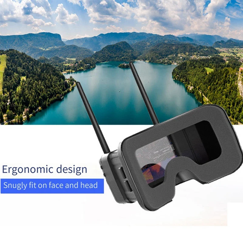 Lunettes FPV à recherche automatique pour importateur de course RC, quadrirotor, 5.8G, 48CH, 4.3 pouces, 480X272, 500CD, M2