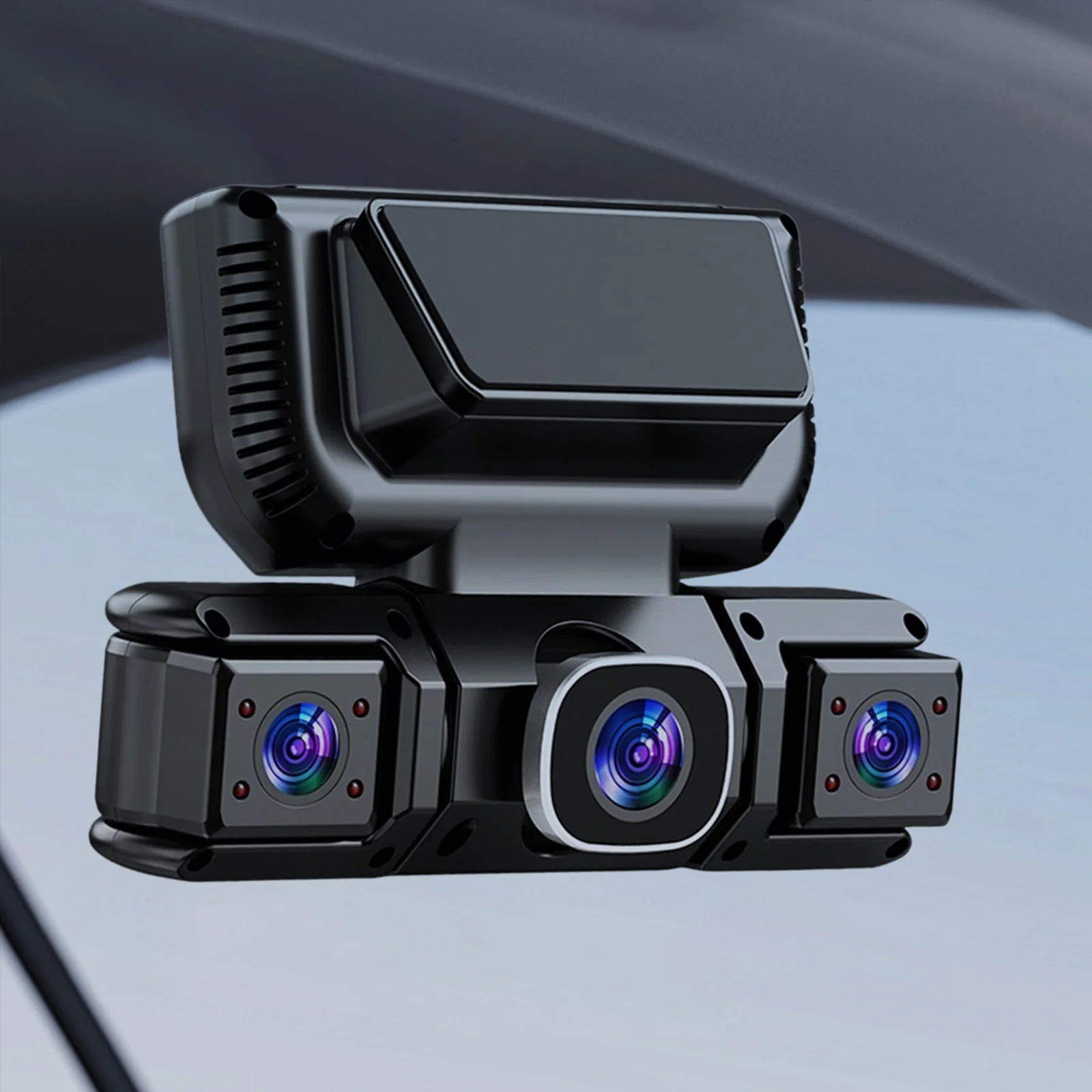 

4-канальный автомобильный видеорегистратор 1080P с записью спереди, сзади, внутри салона, с левой и правой камерами для записи видео во время вождения