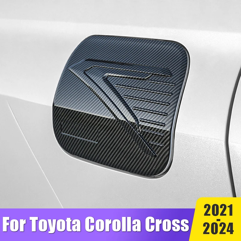 

For Toyota Corolla Cross XG10 2021 2022 2023 Hybrid ABS Car Fuel Filler Tank Cover Oil Cap Cover Stickers Decoration Accessories