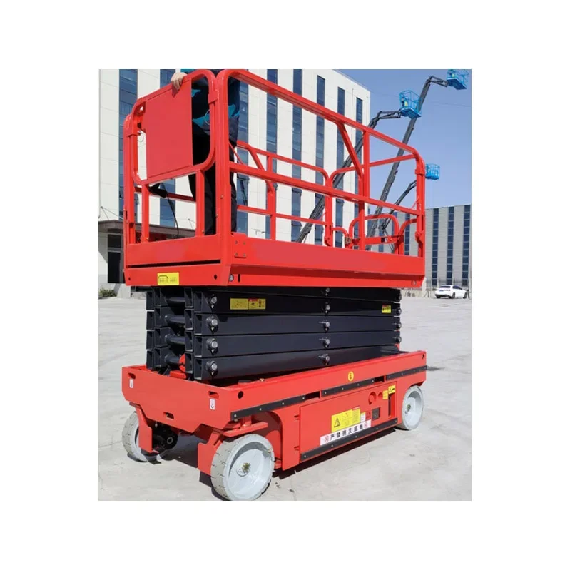 Platform Foldable Aerial Ladder Hoist Electric Lifting Scaffold Mobile Lift  For Construction Decoration