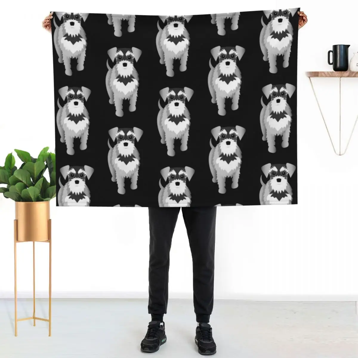 Schnauzer Throw Blanket warm for winter Blankets Sofas Of Decoration Travel cosplay anime Blankets For Baby Giant Sofa Blankets