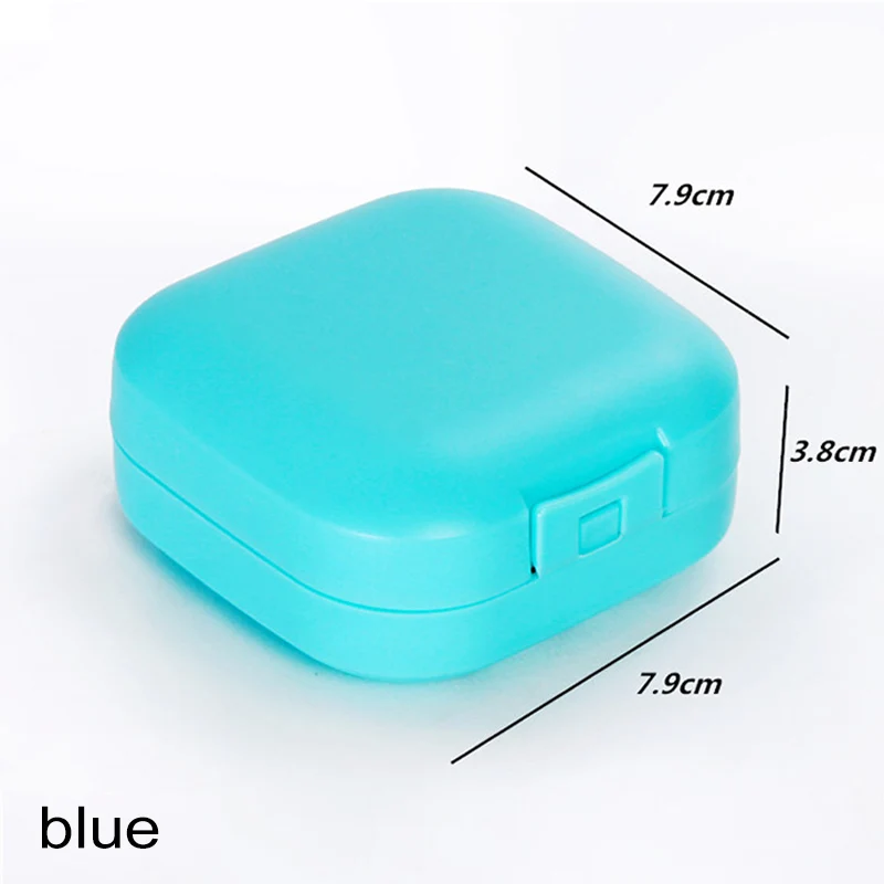 1PCS Candy Color Portable Soap Plastic Holder Travel Supplies Square Bathroom Accessories  Storage Container Dish Travel Case