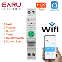 1P+N Tuya WiFi Smart Circuit Breaker Energy Power kWh Meter Timer Time Switch Relay Voltmeter Current RCCB RCBO