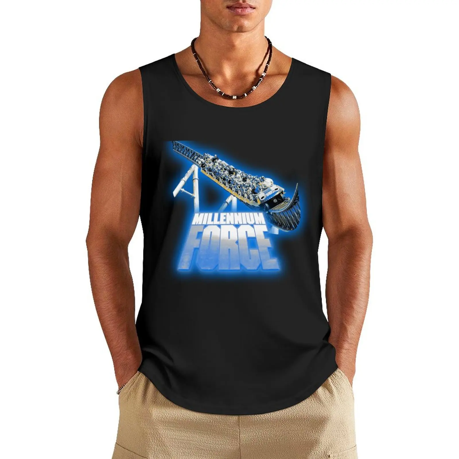 

Millennium Force Tank Top fitness gym shirts basketball clothing