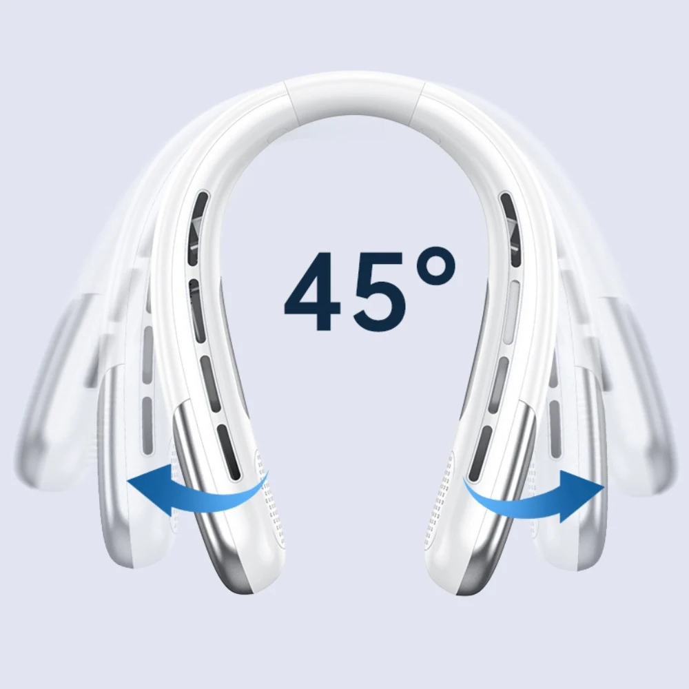 Tragbarer Hals ventilator wiederauf ladbare Hände frei klingen loser Ventilator tragbarer persönlicher Ventilator blattlos 5 Geschwindigkeiten