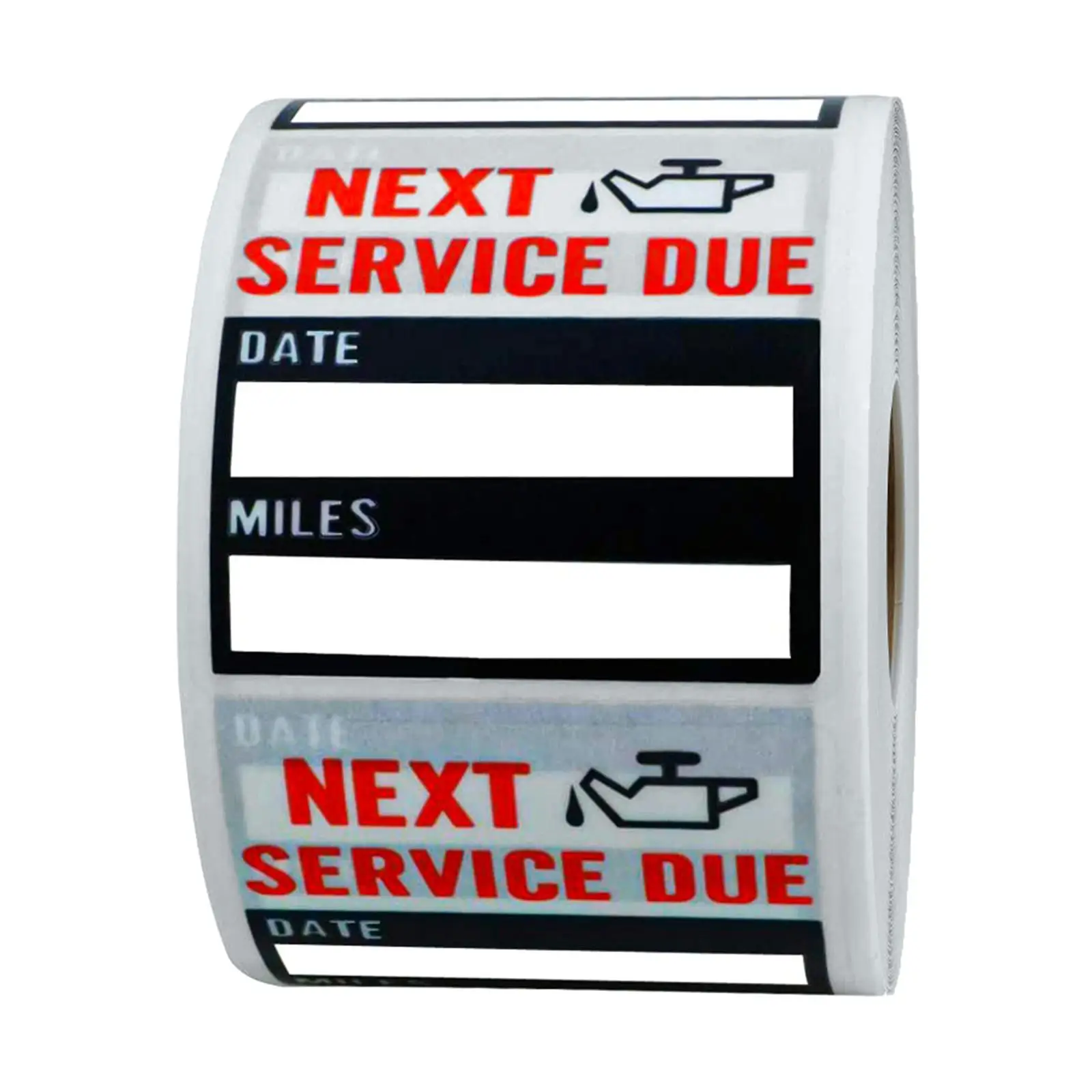Oil Change Adhesive Window Sticker White Paper Service Reminder Label for Car Maintenance Universal DIY Use