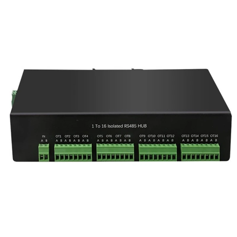 

Industrial Grade Isolated RS485 Hub 1 Ways RS-485 Splitter 16 Repeater TX1182 485 Sharer Splitter Serial Server Dropship