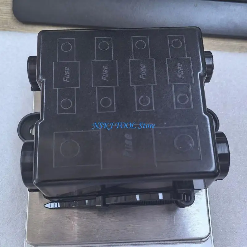 L8RC 5 Poles Bus Bar Holder Box Heavy Duty Power Distribution Fuses Holder for Double Voltages Systems Easy to Use