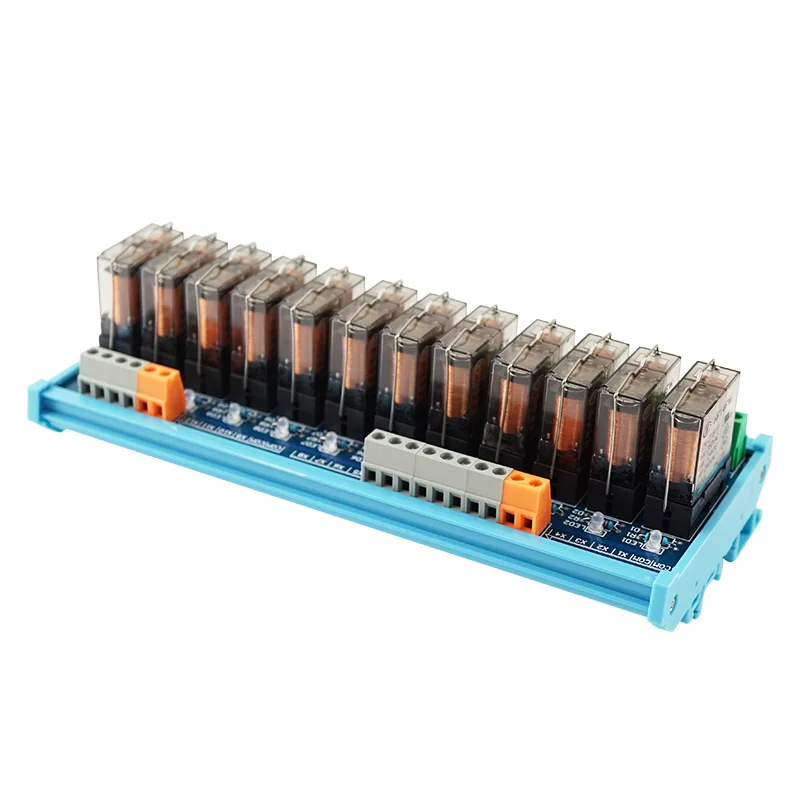 12 Channel Single Open Relays Module DC24V 16A with indicate light OSM-12HDE-24V for Solenoid Valve