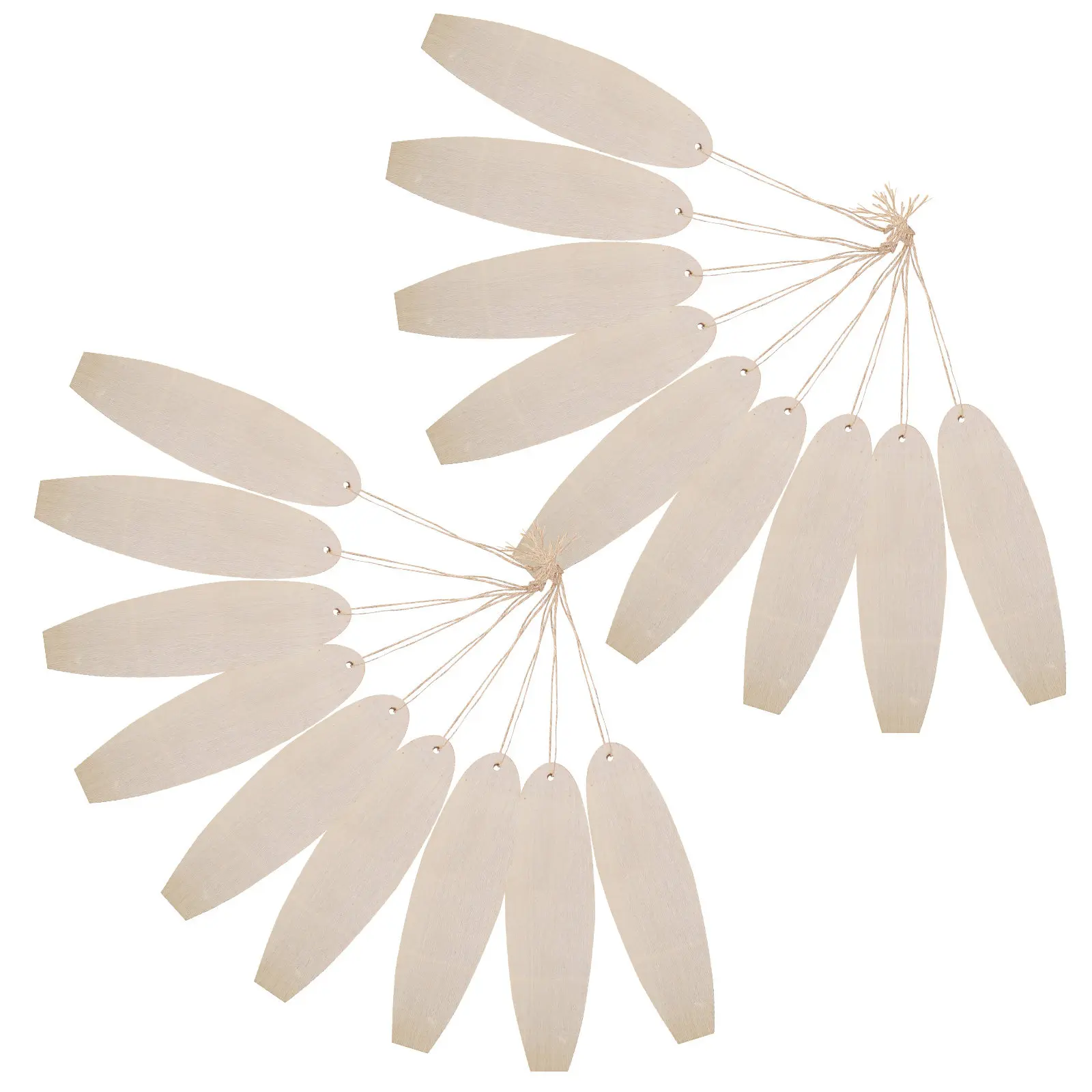 30 Piezas de Madera para Manualidades, Recortes de Tabla de Surf sin Acabado, Letreros de Madera, Decoraciones Colgantes Costeras, Decoración para el Aula de Playa, Decoración Náutica para el Hogar