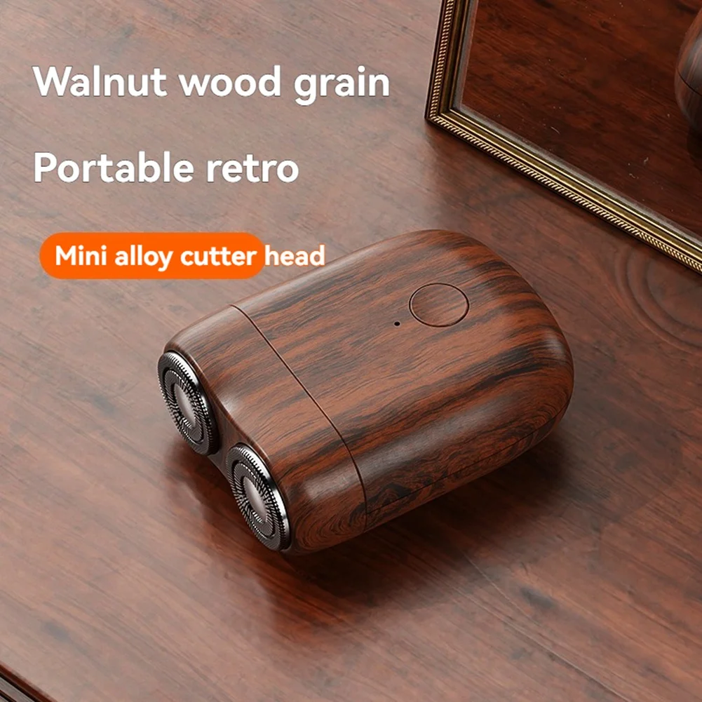 Portable Electric Shaver Mini Heard Trimmer Beard Shaving Reciprocating Cutter Head Rechargeable Knives for Men