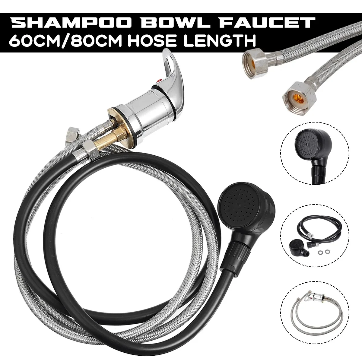 Spa Salon Shampoo basin sink Hair salon Building materials Accessories Bathroom faucet spray hose replacement set