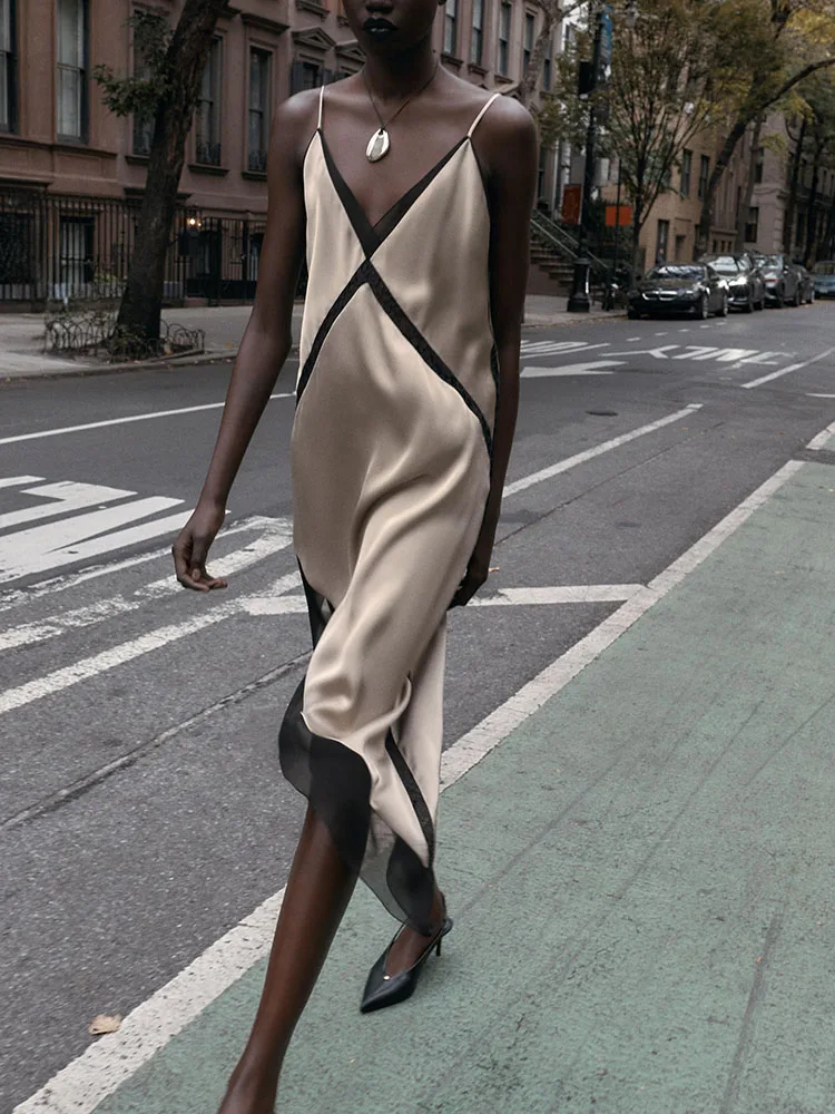 

Faionable асимметричное шелковое платье миди Dr, женское новое поступление, зима 2025 года, длинное платье с высокой талией, бальное платье, цвет Dr