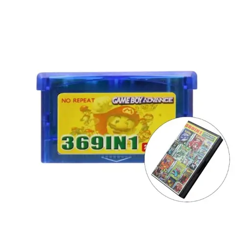 Cartucho de jogo retrô 369 em 1 GBA, coleção múltipla de 32 bits, versão em inglês para GBA SP