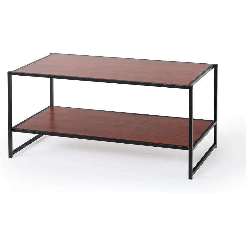 

ZINUS TV Stand with Shelf, 40 Inch, Red mahogany wood grain